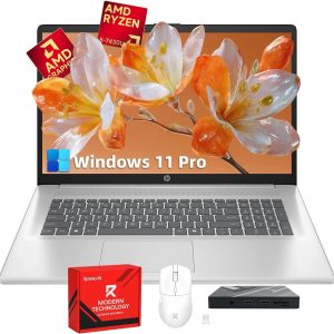HP 17 Touchscreen Business Laptop with 17.3-inch large display for business and multitasking